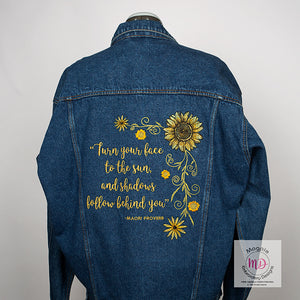 Sunflower & Vines Maori Proverb Jacket